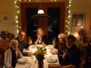 Happy fellow travellers Laurie Lewis, Jack Hurd, Amanda, Jan Irwin, Tim Wynne-Jones
