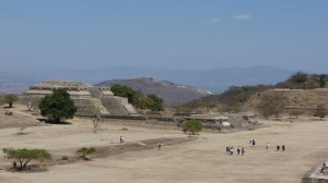 Looking north from Monte Albán to Atzompa on the mountain beyond