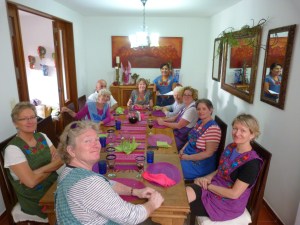 Our class is over, comida is finished. A good day with Nora Valencia