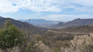 Looking back on Teotitlán in the distance