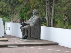 The statue of Benito Juárez in the town of Benito Juárez
