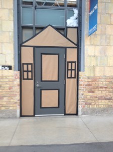 The door to Our House, Red Kite, Brown Box