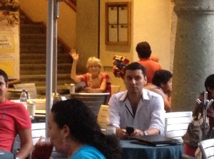 Our table in the Zocolo